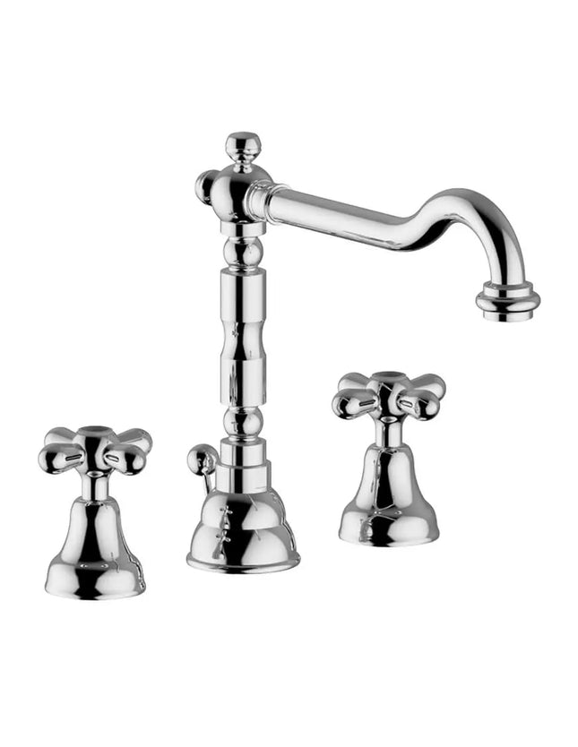 Teorema - Batteria Lavabo Tre Fori - Serie: Daisy - Colore: Cromato - Articolo: 70315110X4