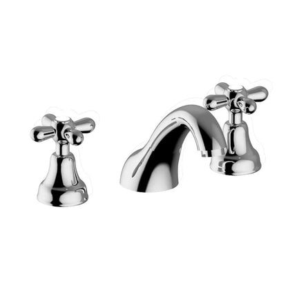 Teorema - Batteria Lavabo Tre Fori Con Canna Bassa - Serie: Daisy - Colore: Cromato - Articolo: 70312110X4