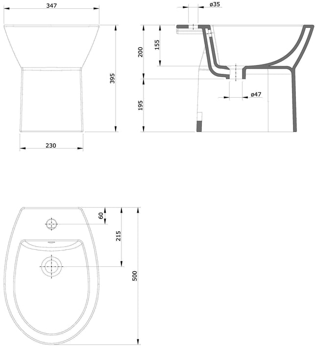 Bidet Easy Compact Bianco