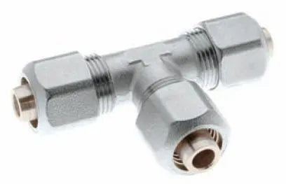 Tee/Raccordo Tee 3 Dadi Ø20 Multistrato A Stringere Completo Di Kit