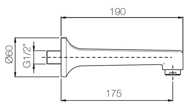 Porta&Bini - Bocca Di Erogazione A Muro 175 Mm