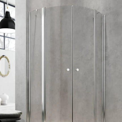 Glass - Box Doccia Semicircolare Apertura Battente 77,5/79 Cm Lula Ur 5 Mm H.190 Cm - Vetro Trasparente 5 Mm