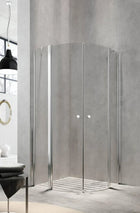Glass - Box Doccia Semicircolare Apertura Battente 77,5/79 Cm Lula Ur 5 Mm H.190 Cm - Vetro Trasparente 5 Mm