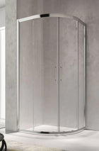 Glass - Box Doccia Semicircolare Isy Iy 86,5-89 Cm H.195 Cm - Vetro Satinato 6 Mm