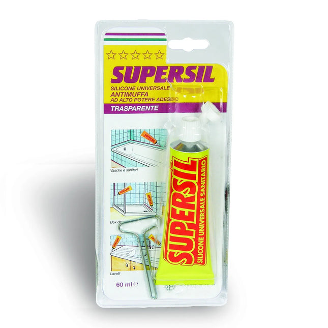 Camon - Silicone In Tubetto 60 Ml Trasparente Acetico Idrosanitario Multiuso