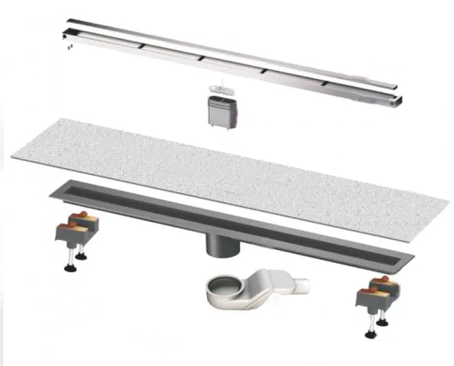 Canalina Lineare In Acciaio Inox Uscita Ø50 L60Cm