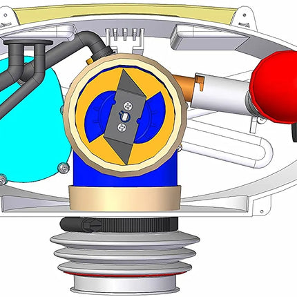 Planus - Sanibasic Trituratore WC 230 V Bianco Cassetta Trituratrice Con Attacchi E Tappi Di Chiusura