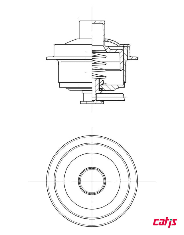 Catis - Pulsante Per Batteria Di Scarico Con Tubetto Da 145 Cm