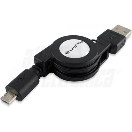Cavo Avvolgibile Da Spina Usb Tipo "A" A Spina Microusb - 1 Metro