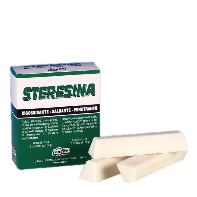 Facot - Cera Steresina Acido Sterearico In Barrette 100Gr - Confezione Da 10 Pezzi