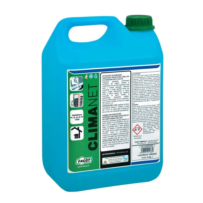 Facot - Climanet Detergente, Sgrassante Schiumogeno E Sanificante Da 5 Kg - Articolo: Clinetk005