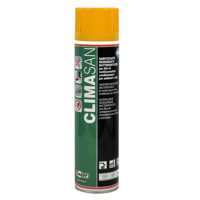Facot - Climasan Spray Detergente/Sanitizzante Per Filtri Condizionatori 600 Ml - Articolo: Clisan0600