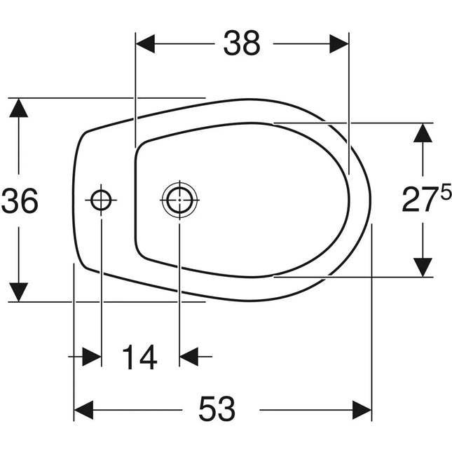 Geberit/Pozzi-Ginori - Bidet monoforo a pavimento in ceramica - Serie: Colibrì