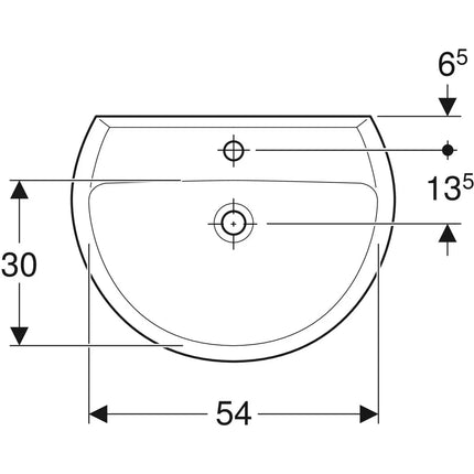 Geberit/Pozzi-Ginori - Lavabo 60x45,5 cm in ceramica - Serie: Colibrì