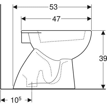 Geberit/Pozzi-Ginori - Vaso scarico a pavimento in ceramica - Serie: Colibrì