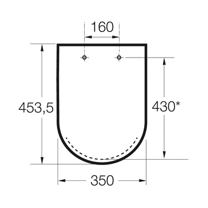 Roca - Coprivaso Termoindurente Frizionato Bianco - Serie: The Gap