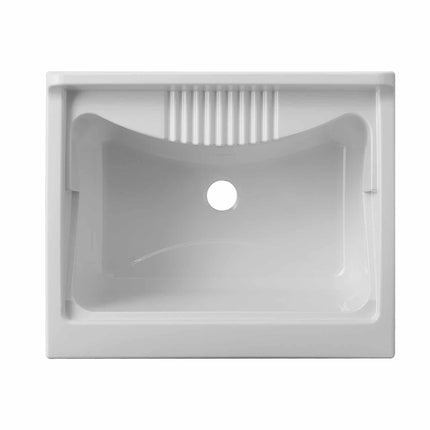 CR - Lavatoio in vetroresina completo di mobile in legno bilaminato a due ante 60x50 cm