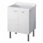 CR - Lavatoio in vetroresina completo di mobile in legno bilaminato 60x60 cm