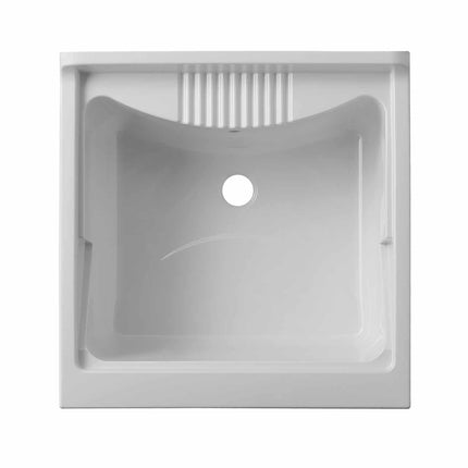 CR - Lavatoio in vetroresina completo di mobile in legno bilaminato 60x60 cm