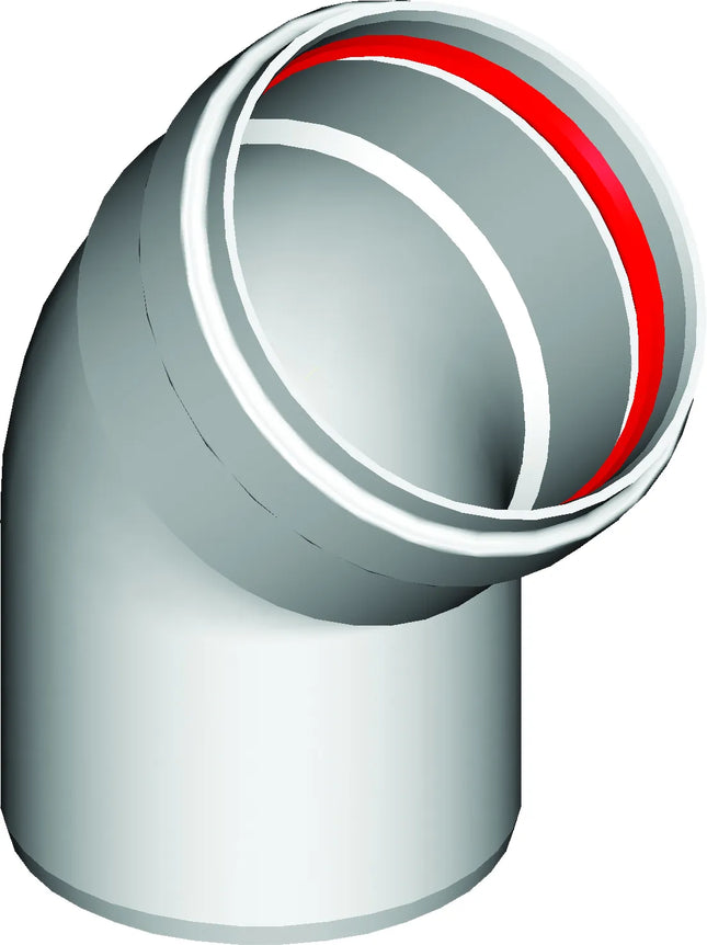 Ati - Curva 45° Ø80 In Alluminio Per Caldaia Camera Stagna