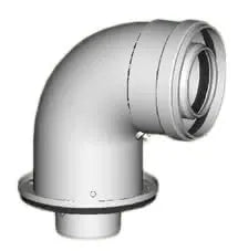 Ati - Curva 90° Coassiale Pps Ø60/100 Con Fascetta Per Caldaia A Condensazione - Modello: Biasi/Ferroli/Fondital