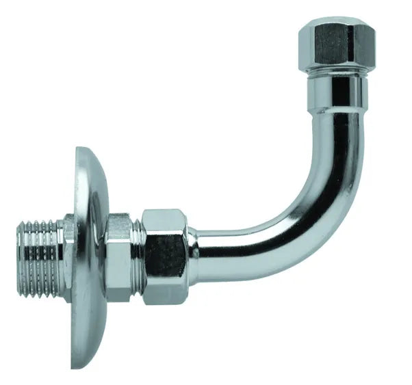 Curvetta 90° Sottolavabo 1/2" - 3/8" Ottone Cromato