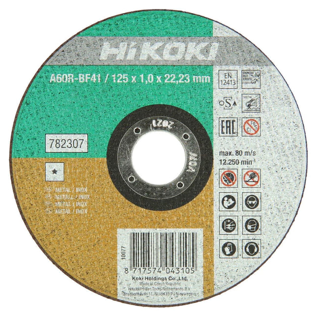 Hikoki - Disco Abrasivo Per Ferro Ø115 Con Spessore Da 1 Mm