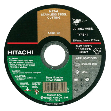 Hikoki - Disco Abrasivo Per Ferro Ø230 Con Spessore 3.2 Mm