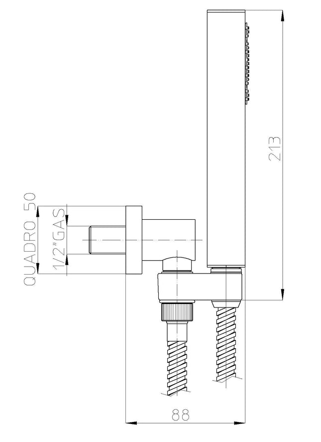 Bossini - Duplex Doccia Cube Con Supporto Ad Incasso