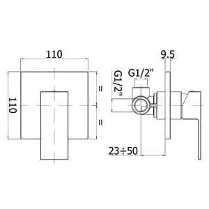 Paffoni - Miscelatore Incasso Doccia Cromato - Serie: Effe
