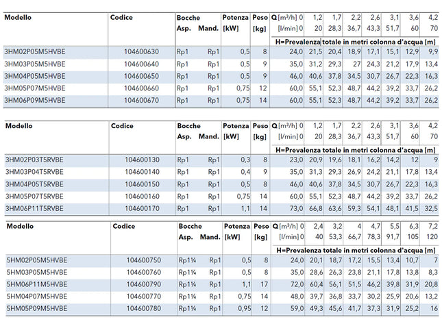 Lowara - Elettropompa silenziosa centrifuga orizzontale multistadio 3.00 HP - 2.20 KW - 380 V corpo in acciaio inox - Modello: 10HM