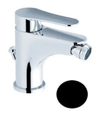Eurorama - Miscelatore Bidet Nero Opaco Con Piletta A Saltello Da 1