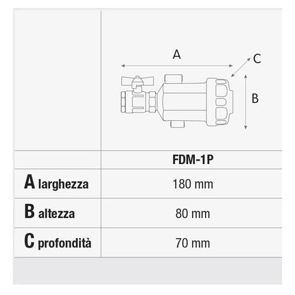 Atlas Filtri - Filtro Defangatore Magnetico 3/4"  Per Caldaia A Condensazione