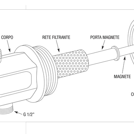 Atlas Filtri - Filtro Defangatore Magnetico 3/4"  Per Caldaia A Condensazione