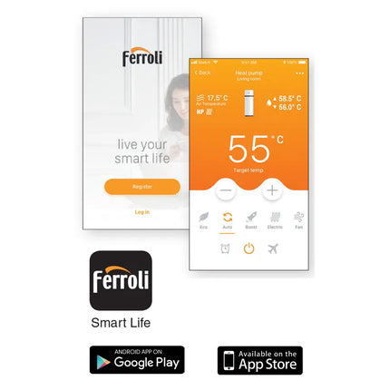 Ferroli - Egea Lt Scaldacqua A Pompa Di Calore Da 120 Litri Con Wi-Fi Classe Energetica A+ 2 Anni Di Garanzia
