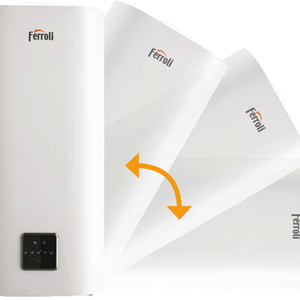 Ferroli - Titano Twin Scaldabagno Elettrico Compatto A Doppio Serbatoio Da 30 Litri Con Wi-Fi - Classe B
