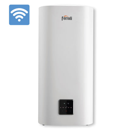 Ferroli - titano twin scaldabagno elettrico compatto a doppio serbatoio da 50 litri con wi-fi - classe b