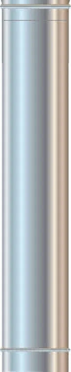 Canna Fumaria/Tubo Inox 304 Mono Parete Ø140 - 100 Cm