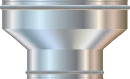 Cordivari - Riduzione Inox Ø80 Femmina / Ø130 Femmina - Monoparete