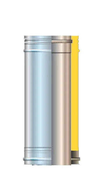 Cordivari - Canna Fumaria Inox Doppia Parete Ø130/80 - 100 Cm