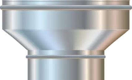 Cordivari - Riduzione Inox Ø150 Maschio / Ø250 Femmina - Monoparete