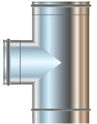 Cordivari - Raccordo A Tee 90°Inox Ø100 Aisi316L - Femmina Centrale -  Mono Parete