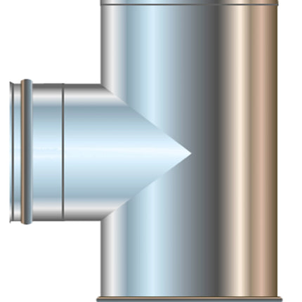 Cordivari - Raccordo A Tee 90°Inox Ø160 Aisi316L - Femmina Centrale -  Mono Parete