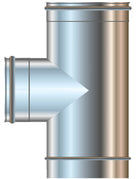 Cordivari - Raccordo A Tee 90°Inox Ø180 Aisi316L - Femmina Centrale -  Mono Parete