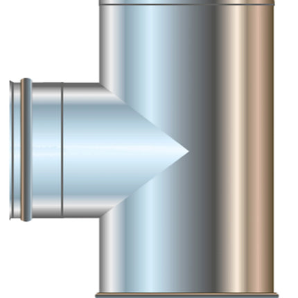 Cordivari - Raccordo A Tee 90°Inox Ø220 Aisi316L - Femmina Centrale -  Mono Parete