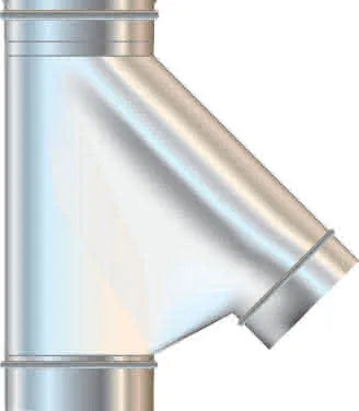 Cordivari - Raccordo A Tee 135° Ø100 Inox Aisi 316L - Mono Parete