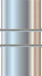 Cordivari - Manicotto Ø130 Maschio/Maschio Inox Aisi 316L Mono Parete