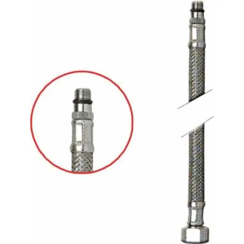 Flessibile Per Monoforo 3/8" Ø10 35 Cm Con Attacco Lungo Inox