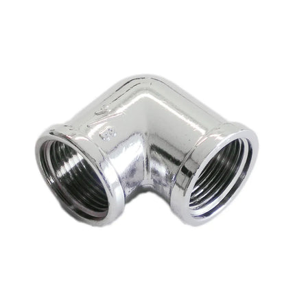 Gomito 3/4" Femmina-Femmina Ottone Cromato