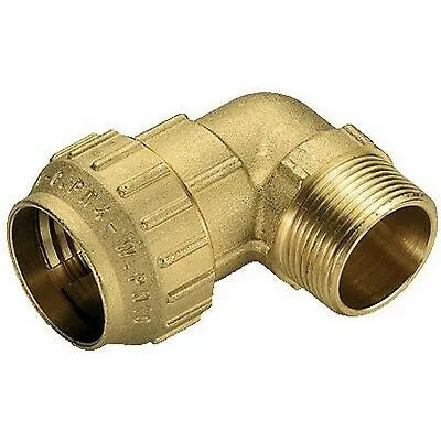 Tiemme - Raccordo Curvo/Gomito Maschio 3/4" Ø25 Polietilene Ottone